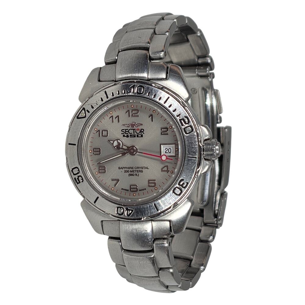 SECTOR 450 STAINLESS DIVER WATCH – VINTAGE 90's – SWISS MADE – SAPPHIRE CRYSTAL